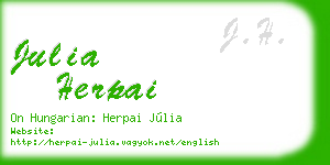 julia herpai business card